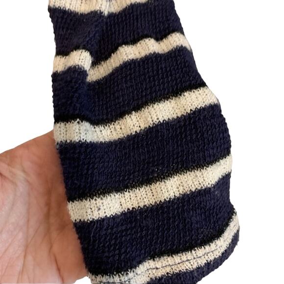 Splendid Navy Striped Open Front Draped Cardigan Sweater - Picture 3 of 8